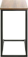 HAKU Möbel Beistelltisch rechteckig MDF-Platte schwarz, eiche 30,0 x 40,0 x 67,0 cm, 1 St.