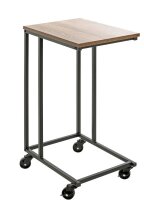HAKU Möbel Beistelltisch rechteckig MDF-Platte schwarz, eiche 30,0 x 40,0 x 67,0 cm, 1 St.
