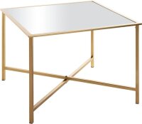 HAKU Möbel Beistelltisch rechteckig Spiegel gold 60,0 x 60,0 x 45,0 cm, 1 St.
