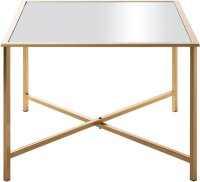 HAKU Möbel Beistelltisch rechteckig Spiegel gold 60,0 x 60,0 x 45,0 cm, 1 St.