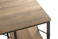 HAKU Möbel Schreibtisch schwarz, eiche rechteckig, Wangen-Gestell schwarz 120,0 x 60,0 cm