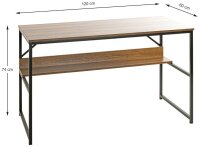 HAKU Möbel Schreibtisch schwarz, eiche rechteckig,...