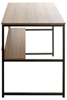HAKU Möbel Schreibtisch schwarz, eiche rechteckig, Wangen-Gestell schwarz 120,0 x 60,0 cm