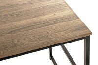 HAKU Möbel Schreibtisch schwarz, eiche rechteckig, Wangen-Gestell schwarz 120,0 x 60,0 cm