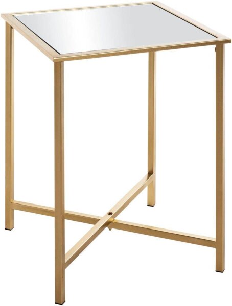 HAKU Möbel Beistelltisch rechteckig Spiegel gold 39,0 x 39,0 x 53,0 cm, 1 St.