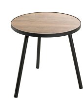 HAKU Möbel Beistelltisch rechteckig MDF-Platte schwarz, eiche 50,0 x 50,0 x 52,0 cm, 1 St.