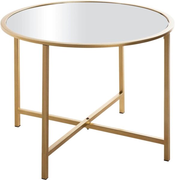 HAKU Möbel Beistelltisch rund Spiegel gold 60,0 x 60,0 x 45,0 cm, 1 St.