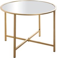 HAKU Möbel Beistelltisch rund Spiegel gold 60,0 x 60,0 x 45,0 cm, 1 St.