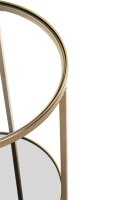 HAKU Möbel Beistelltisch rund Spiegel, Sicherheitsglas gold 39,0 x 39,0 x 55,0 cm, 1 St.