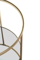 HAKU Möbel Beistelltisch rund Spiegel, Sicherheitsglas gold 60,0 x 60,0 x 45,0 cm, 1 St.