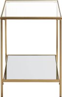 HAKU Möbel Beistelltisch rechteckig Spiegel, Sicherheitsglas gold 39,0 x 39,0 x 55,0 cm, 1 St.