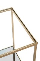 HAKU Möbel Beistelltisch rechteckig Spiegel, Sicherheitsglas gold 39,0 x 39,0 x 55,0 cm, 1 St.