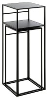 HAKU Möbel Beistelltische-Set rechteckig Metall schwarz, 1 Set