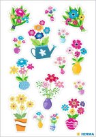HERMA Aufkleber Blumen, 15 Etiketten
