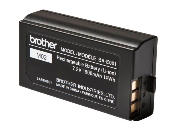 brother Akku für Beschriftungsgerät BA-E001  Li-Ion 1900 mAh