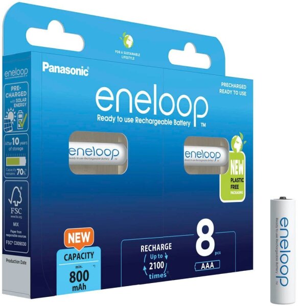 eneloop Akkus Ni-MH Micro AAA 800 mAh, 8 St.