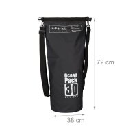 relaxdays Dry Bag Ocean Pack LKW-Plane schwarz 30,0 l  ( 10022785_46 )