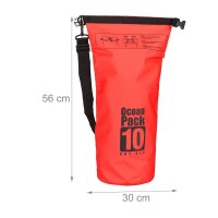 relaxdays Dry Bag Ocean Pack LKW-Plane rot 10,0 l  (...