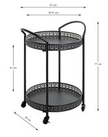 HAKU Möbel Servierwagen schwarz 51,0 x 42,0 x 71,0 cm