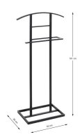 HAKU Möbel Herrendiener 23592 schwarz Metall 45,0 x...