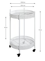 HAKU Möbel Servierwagen weiß 45,0 x 45,0 x...