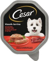 Cesar® Hunde-Nassfutter mit saftigem Rind & Leber...