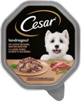 Cesar® Hunde-Nassfutter mit zartem Truthahn, Rind und...