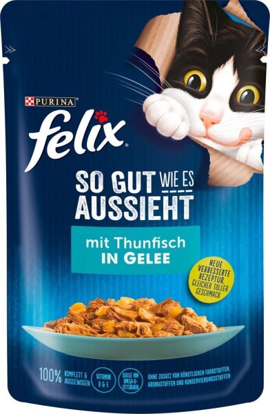 felix® Katzen-Nassfutter So gut wie es aussieht in Gelee mit Thunfisch 24x 85,0 g