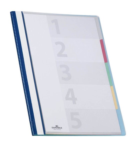 DURABLE Personalhefter DIVISOFLEX® Kunststoff blau DIN A4 5x kaufmännische Heftung, 1 St.