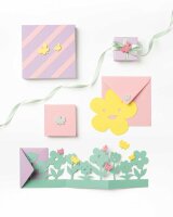 folia Moosgummi Glitter-Sticker BUTTERFLIES gelb, pink,...