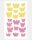 folia Moosgummi Glitter-Sticker BUTTERFLIES gelb, pink, mint, lila 40 St.  ( 23773 )