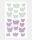 folia Moosgummi Glitter-Sticker BUTTERFLIES gelb, pink, mint, lila 40 St.  ( 23773 )