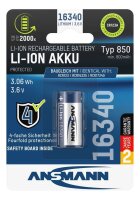 ANSMANN Akku CR123A Li-Ion 16340 850 mAh, 1 St.