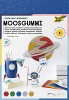 folia Moosgummi GLITTER BASIC 5-farbig sortiert 5 Blatt