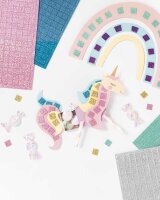 folia Moosgummi MOSAIK GLITTER mehrfarbig 1.596 St.