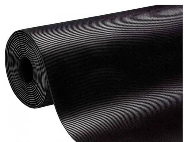 WESEMEYER Riefen-Gummimatte schwarz 100,0 x 250,0 cm