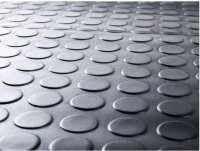 WESEMEYER Gummimatte mit Flachnoppen schwarz 120,0 x...