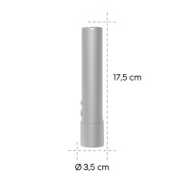 hama FL250 LED Taschenlampe silber 17,5 cm, 1 St.
