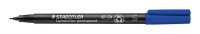 STAEDTLER Lumocolor Folienstifte blau 0,4 mm permanent,...