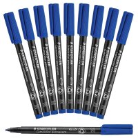 STAEDTLER Lumocolor Folienstifte blau 1,0 mm permanent,...