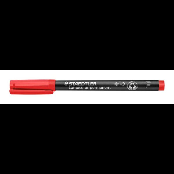 STAEDTLER Lumocolor Folienstifte rot 0,6 mm permanent, 10 St.