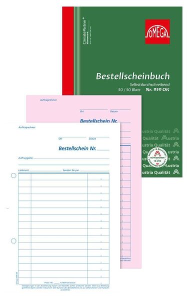 OMEGA Bestellschein Formularbuch, 1 St.