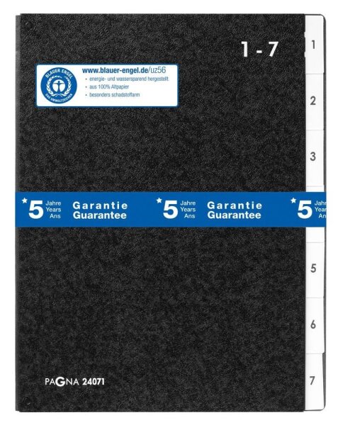 PAGNA Pultordner 1-7 schwarz, 1 St.