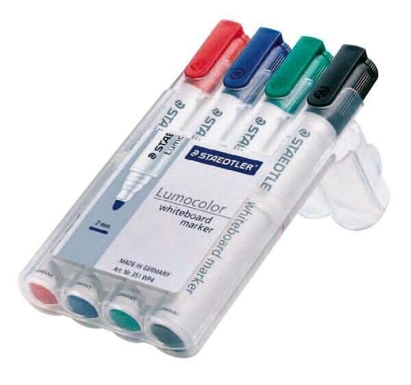 STAEDTLER Lumocolor Whiteboard-Marker farbsortiert 2,0 mm, 4 St.