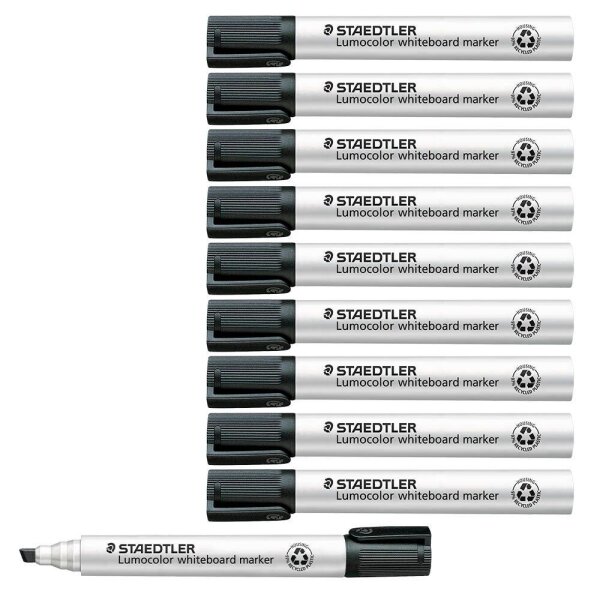 STAEDTLER Lumocolor Whiteboard-Marker schwarz 2,0 - 5,0 mm, 10 St.