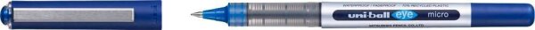 uni-ball eye micro UB-150E Tintenroller silber 0,2 mm, Schreibfarbe: blau, 12 St.