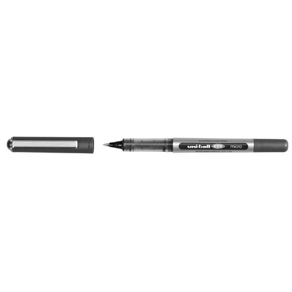 uni-ball eye micro UB-150E Tintenroller silber 0,2 mm, Schreibfarbe: schwarz, 12 St.