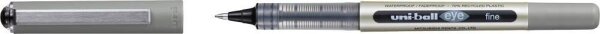 uni-ball eye fine UB-157E Tintenroller silber 0,4 mm, Schreibfarbe: schwarz, 12 St.