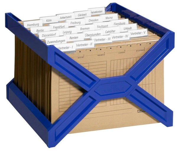 DURABLE Hängeregistraturkorb mit Mappen CARRY PLUS blau