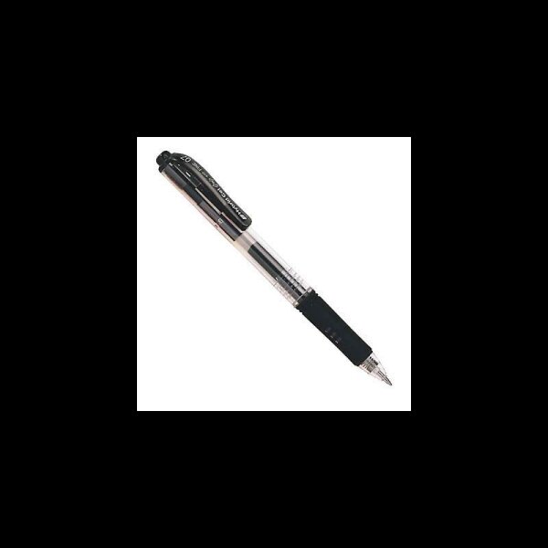 Pentel K157 Gelschreiber schwarz/transparent 0,35 mm, Schreibfarbe: schwarz, 1 St.